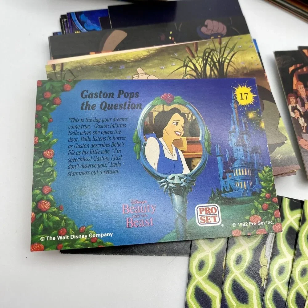 1992 Walt Disney Pro Set Beauty & The Beast Trading Cards Lot